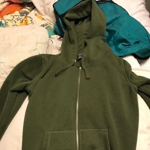 Primark size 8 olive green zip up sweatshirt